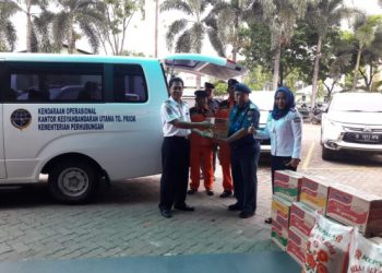 Syahbandar Tanjung Priok Kirim Bantuan Logistik 3 Mobil ke Lokasi Tsunami Banten