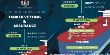 CBAM Public Lecture: Tanker Vetting dan Assurance via Zoom (Capt. Ricky Iswanto)